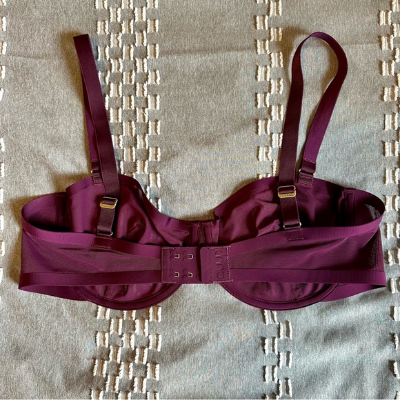 CUUP “Balconette” Mesh underwire Bra in Begonia (wine/purple) Sheer, Size 38C. - Picture 7 of 9